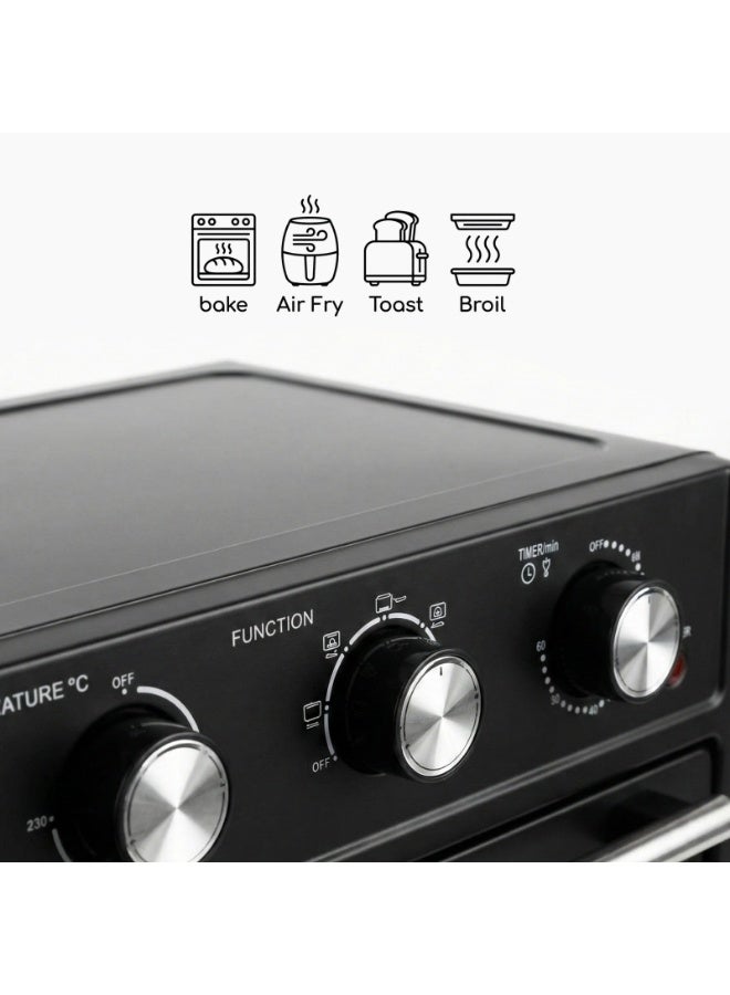 ماستر شيف قلاية ماسترشيف الهوائية 7 في 1 22 لتر 1700 وامقلاة هوائية متعددة الوظائف 7 في 1 مع 7 ملحقات تحكم يدوي بثلاث خطوات ، سعة 22 لترًا واسعةط و 7 ملحقات - Image 3